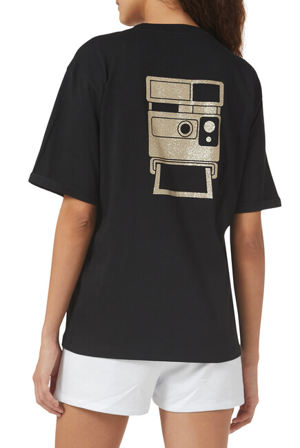 Vintage Camera-Print T-Shirt
